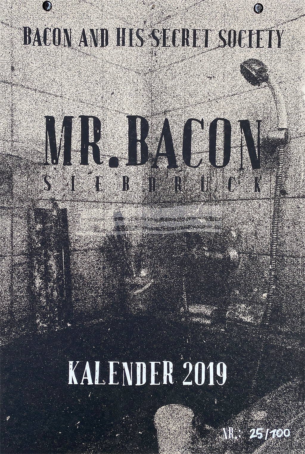 Kalender 'Mr. Bacon and his Secret Society' aus dem Jahr 2019.